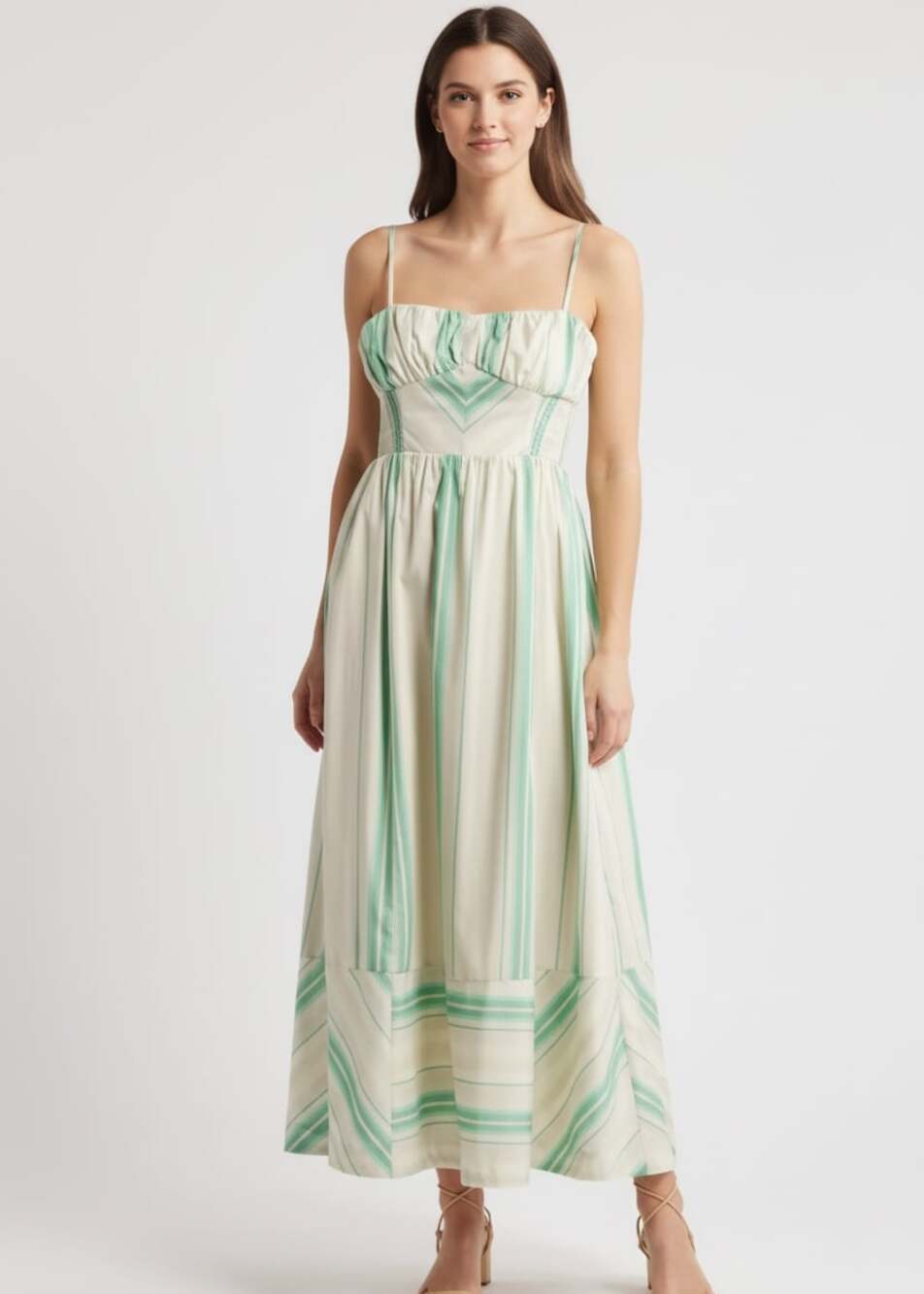 Du Paradis Anthurium Stripe Dress